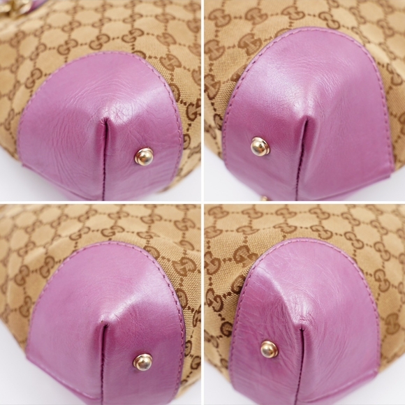 AN18❤️ GUCCI Monogram Heart Bit Charm Top Handle Tote - Picture 11 of 16